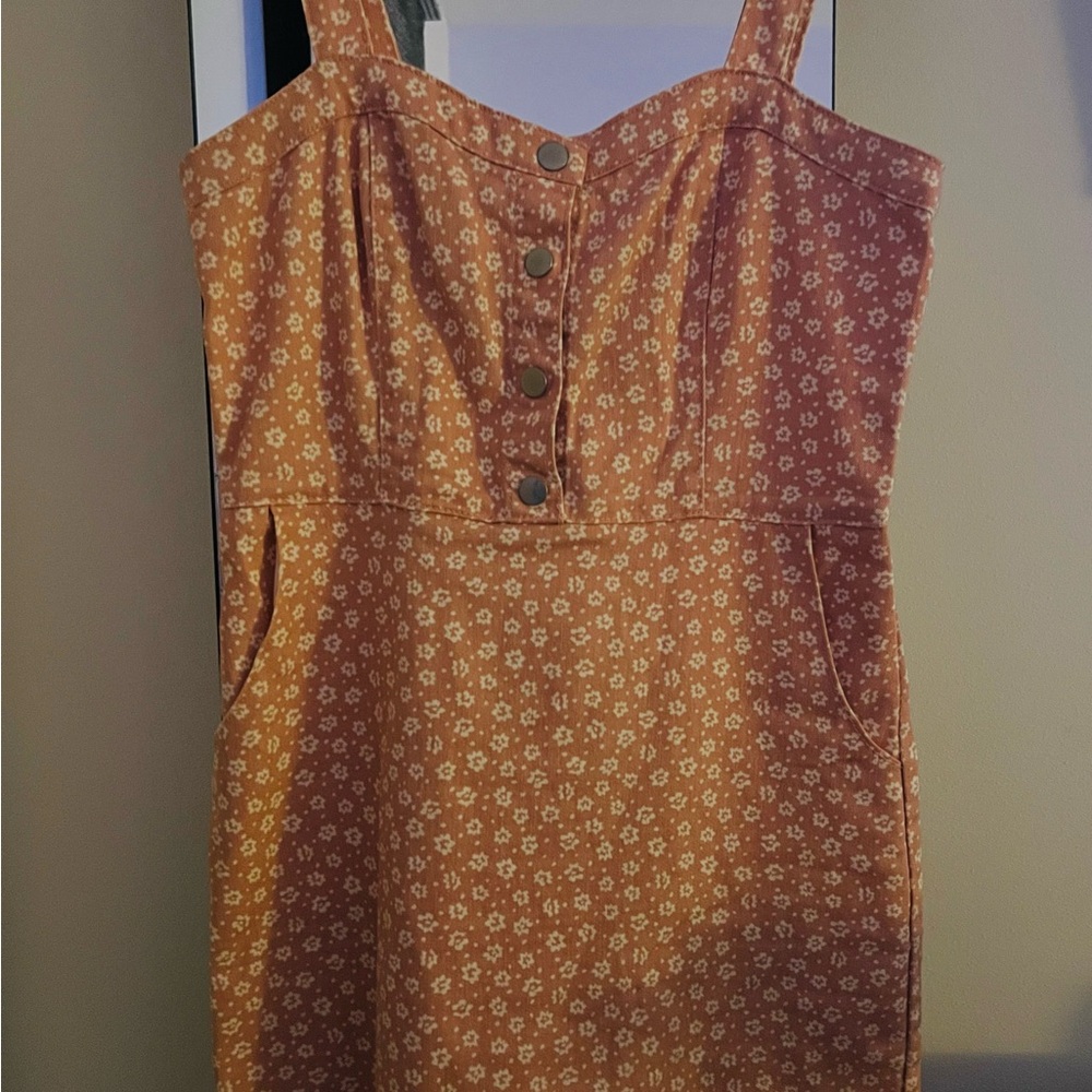 Pink Sleeveless Mini Sundress with Square Neck